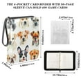 thumbnail image 3 of Game Card Storage Bag Collectible Trading Card Albums The 4-Pocket Card Binder With 50-Page Sleeve Can Hold 400 Game Cards Beautiful Watercolor Dogs, 3 of 6