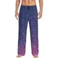 thumbnail image 1 of Balery Violet Glitter Pantalones de pijama para hombre, pijama ultraligero, pantalón de descanso-XX-Large, 1 of 6