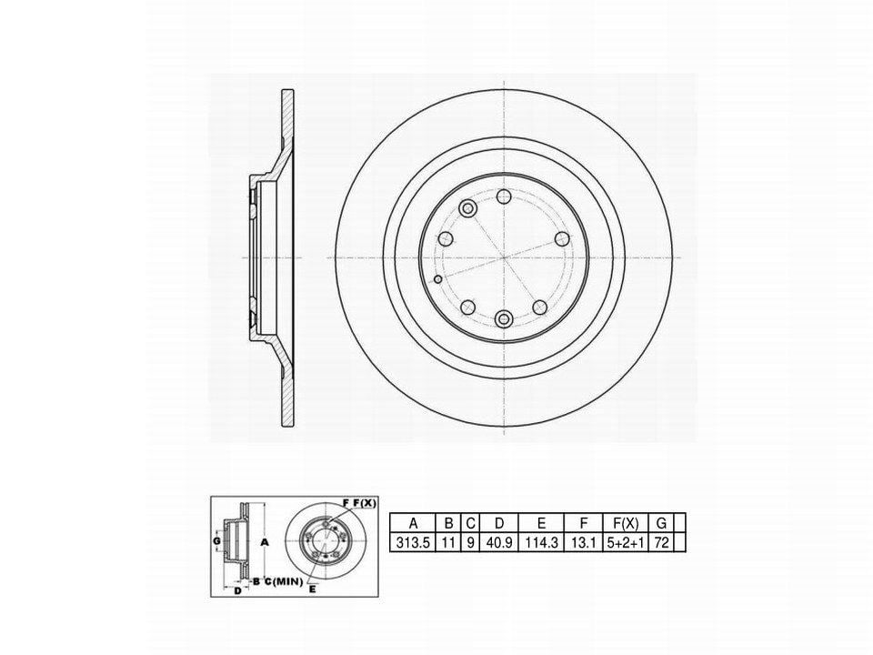 Winstop Brake Rotor, Rear WS239369, Mazda 6 2007-2006