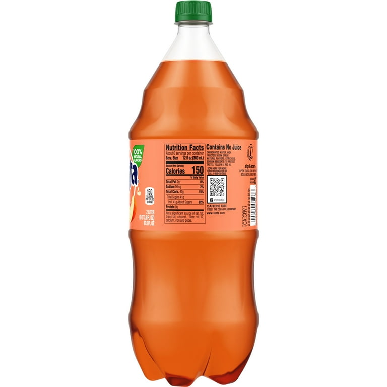 Fanta Peach Soda Pop, 2 Liter Bottle - Walmart.com