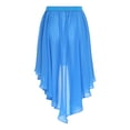 thumbnail image 4 of iixpin Chiffon Dance Skirts for Women High Low Gymnastic Ballet Skirt Elastic Waistband Cover-up Skirt Blue M, 4 of 7