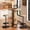 Natural, variant on Finmind Round Bar Table with 2 Barstools, Industrial Bistro Pub Set with Metal Footrest for Kitchen Nook, Apartment, Small Space, Brown