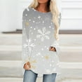 thumbnail image 2 of YUGYXL Womens Long Tunics Tops to Wear with Leggings Long Sleeve Blouses Shirts Gray XXXL, 2 of 5