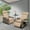 Beige, variant on Domi Outdoor Recliner Chair, Patio Recliner with Hand-Woven Wicker, Flip Table Push Back, Adjustable Angle,Thickness Cushions, Reclining Lounge Chair for Indoor & Outdoor, (1 Gray Chair)