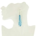 thumbnail image 3 of GlassOfVenice Murano Glass Gloriosa Seed Bead Earrings - Silver Aqua, 3 of 5