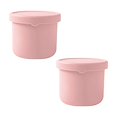 thumbnail image 1 of Oleegame 2PC Produce Storage Leak Proof Heat Silicone Lunch Box With Lid Fruit & Vegetable Refrigerator Fresh Keeping Box Portable Thermal Insulation Food Container For Students And Workers, 1 of 4