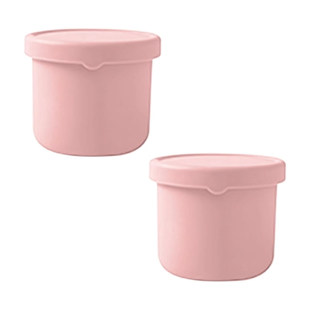 Oleegame 2PC Produce Storage Leak Proof Heat Silicone Lunch Box With Lid Fruit & Vegetable Refrigerator Fresh Keeping Box Portable Thermal Insulation Food Container For Students And Workers