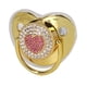 thumbnail image 5 of Pacificadores bling, exquisitos chupetes infantiles forma de corazón de silicona para el recién nacido para dormir, 5 of 7