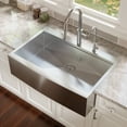thumbnail image 4 of 33 in. Rectangular Single Bowl Farmhouse Apron Workstation Kitchen Sink in Silver Grey Stainless Steel with Accessories, 4 of 17