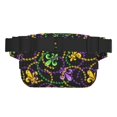 thumbnail image 3 of Lafuoo Mardi Gras6 Pattern Square Double Layer Waist Bag, Adjustable Buckle Bag Accessories for Men and Women-One Size, 3 of 7