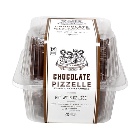 Biscotti Brothers Baked Chocolate Pizzelle Crispy Cookies, 6 oz