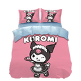 thumbnail image 4 of Sanrio-Conjunto de cuatro piezas de algodón Kulomi para el hogar, Sábana de algodón con dibujos animados para niña, funda de edredón, conjunto cómodo de tres piezas, 4 of 5