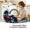thumbnail image 6 of Wake In Cloud - Toddler Nap Mat with Pillow and Blanket, 100% Cotton Fabric, for Ages 3 Plus in Daycare Kindergarten Preschool, Roll Up Sleeping Bag, (Style#1), 6 of 7