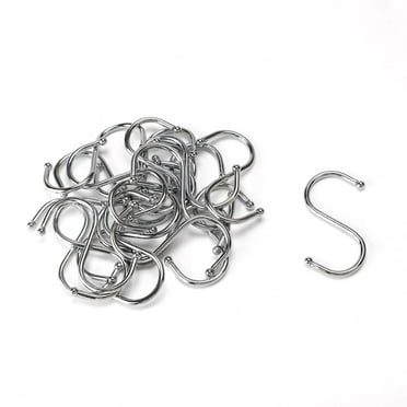 Uxcell Home Kitchen S Shaped Stainless Steel Hanging Clasp Hooks 20 Pcs Silver Tone