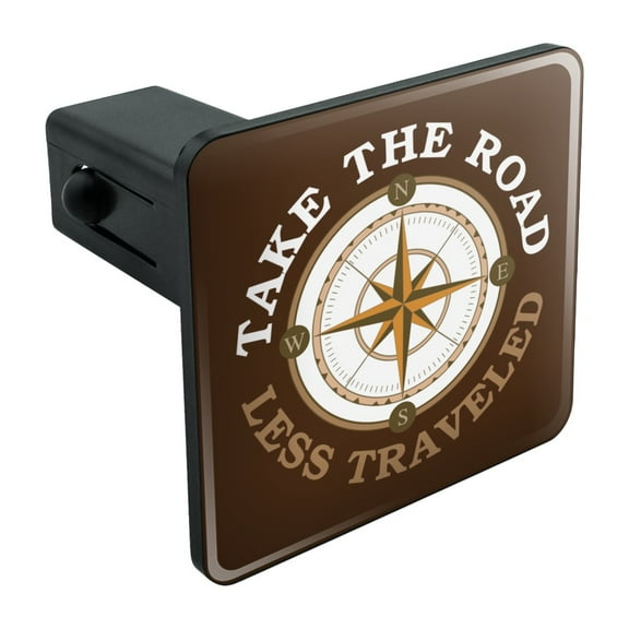 Take The Road Less Traveled Compass Tow Trailer Hitch Cover Plug Insert