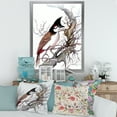 thumbnail image 3 of Designart 'Ancient Beautiful Bird On A Branch' Traditional Framed Art Print, 3 of 4