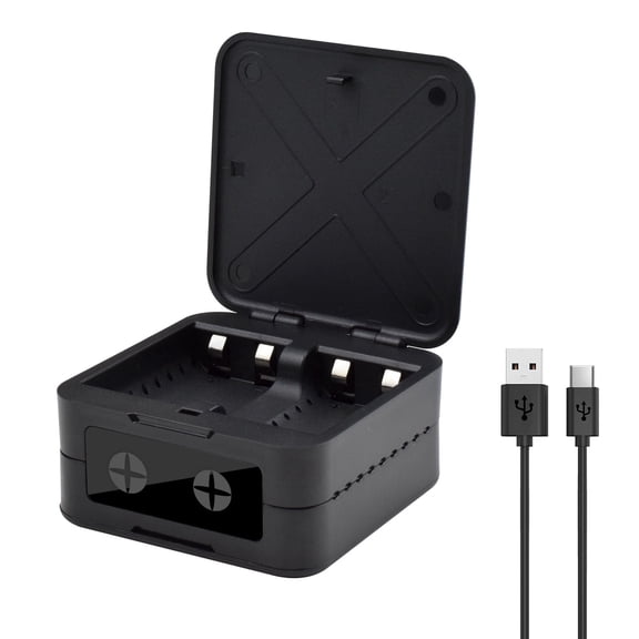 Xbox Controller Battery Pack Charger, 4 Slots Intelligent Fast LED Light Indicator Battery Charger Storage Box for Xbox, Series X, Series S, One/ X/ S, Elite Controllers (Battery not Included)