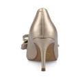 thumbnail image 3 of Journee Womens Crystol Slip On Low Stiletto Pointed Toe Evening Pumps, Widths Available, 3 of 10