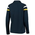 thumbnail image 3 of Women's 5th & Ocean by New Era Navy Cleveland Cavaliers Pullover Half-Zip Thumb Holes Jacket, 3 of 4