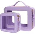 thumbnail image 1 of Set de bolsas de maquillaje de viaje FFPaw, transparente e impermeable, aprobado por la TSA, 1 of 7