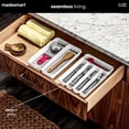 thumbnail image 2 of madesmart Silverware Tray, 5 Compartment Flatware Organizer for Forks, Knives & Spoons, Non Slip, Soft Grip Lining, Durable Drawer Organizer, White, 2 of 8