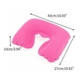 thumbnail image 3 of Unique Bargains 1 Set Inflatable Travel Pillow with Eye Mask Earplugs Comfortable Travel Neck Pillow Pink, 3 of 5