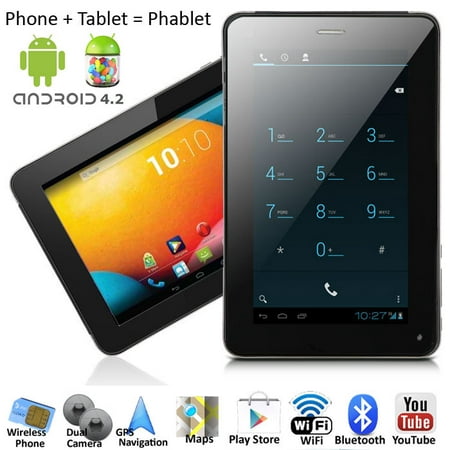 Indigi® 7.0inch DualSim Smartphone an TabletPC Android 4.4 + WiFi + Bluetooth Sync (AT&T T-Mobile GSM