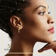 thumbnail image 3 of BEBERLINI Women Cross Pendant Huggie Hoop Earrings 14K Gold Plated Stainless Steel Jewelry, 3 of 8