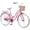 Pink, variant on Dolonm 20" Kids Bike for Ages 7-10, Lightweight High-Carbon Steel Frame Cruiser Bicycle, Girls Bike with Wicker Basket, Rear Seat Rack, No Training Wheels, Pink