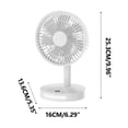 thumbnail image 2 of Ventilador de escritorio 2026 con carga USB, luz nocturna, pantalla digital silenciosa, portátil, para uso en la oficina de estudiantes, refrigeración personal con opciones de energía, 2 of 7