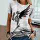 thumbnail image 5 of Tops de moda para mujer, divertidas camisetas informales holgadas con estampado, blusa, camisa estampada Fridja gope3294, 5 of 9