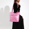 thumbnail image 3 of Bolso Ligero para Mujer Bolso Informal para Citas Invierno Gran Capacidad (rosa), 3 of 9
