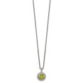 thumbnail image 2 of 925 Sterling Silver Necklace with Pendants Chain Shey Couture 14K Accent 18 Inch Antiqued Round Bezel Peridot mm, 2 of 5