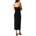 thumbnail image 3 of INSPIRE CHIC Womens' V Neck Spaghetti Strap Bodycon Cami Dress Black L, 3 of 6