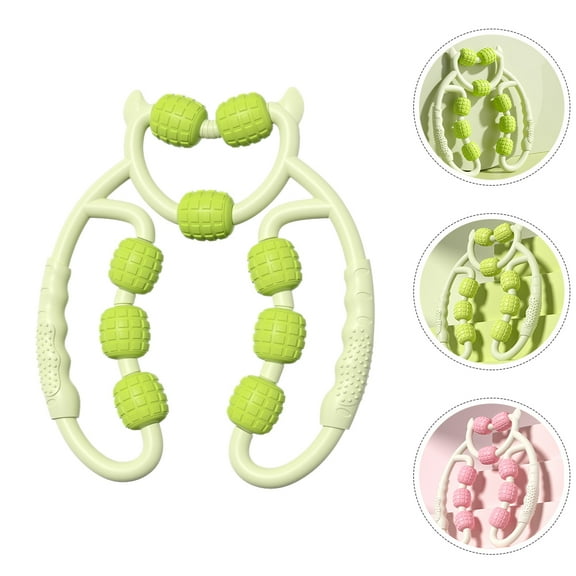 YSNOOWE 2Pack Mint Green Circular Massage Roller for Calf Muscle Relaxation and Leg Massager Home Use 10.6X9.4X1.6in