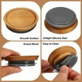 thumbnail image 3 of Uxcell Wide Mouth Mason Jar Lids Wooden Storage Canning Jar Lids Ball Jars Wooden Lids (12 PCS), 3 of 6