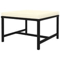 thumbnail image 3 of Reno Outdoor Sectional Footrest Ottoman, Black Rattan, Ivory Polyester, 3 of 6