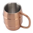 thumbnail image 3 of Jarra de cerveza de acero inoxidable con doble capa de aislamiento, multiusos, ergonómica y segura, para té con leche, color cobre., 3 of 14