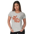 thumbnail image 4 of Happy Halloween Trick or Treat Bats Womens Fitted Plus Size Graphic Tee Brisco Brands 2X, 4 of 5