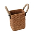 thumbnail image 3 of Cesta de ratán, cesta para aperitivos, bandeja para servir, cesta de pan tejida a mano novedosa, cesta de almacenamiento para cafeterías, vacaciones, A, 3 of 8