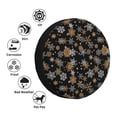 thumbnail image 4 of Wukai White And Yellow Snowflakes Print Spare Tire Cover for RV Trailer,Waterproof PVC Faux Leather Wheel Cover Fit for Truck,Trailer,RV,SUV,Camper and Most Vehicle-16 inch, 4 of 6