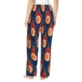 thumbnail image 3 of Daiia American Football and Fire Flames Women's Sleep Pant with Pockets and Drawstring,Pajama Pants-X-Large, 3 of 9