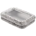 thumbnail image 1 of HONMEET Silver Guitar Pick Storage Box with Transparent Window and Rhinestone Design for Acoustic Electric Bass, 1 of 6