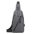 thumbnail image 1 of Bolso bandolera para hombre, bolso bandolera tipo mochila con puerto de carga USB, 1 of 5