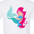 thumbnail image 4 of Inktastic Cute Mermaid, Little Mermaid, Pink Hair, Dolphin T-Shirt, 4 of 5