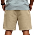 thumbnail image 4 of GrmtClth Father's Day Gift Casual Dad Papa Print Usa Flag Shorts Vintage Fourth Of July Patriotic Shorts Quick Dry Soft Elastic Drawstring Independence Day Wear Yellow S, 4 of 4