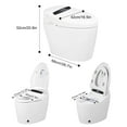 thumbnail image 3 of Smart Toilet, Automatic Flush One Piece Bidet Toilet, Electric Tankless Toilets with Heated Seat, Foot Sensor Operation, LED Display, Night Light And Dryer (White)-White,US Plug, 3 of 9