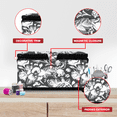 thumbnail image 6 of SINGER Sewing Basket with Notions Storage, Black and White Floral Print, 6 of 8
