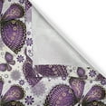 thumbnail image 6 of Ambesonne Natural Valance & Curtain, Butterflies with Paisley, 55"x24", Purple White Lilac, 6 of 6