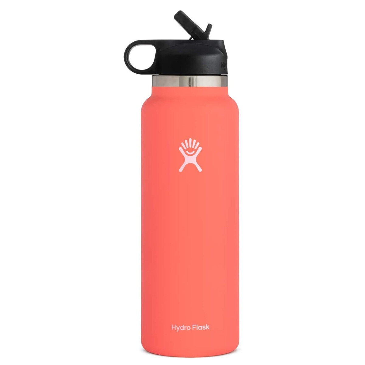 Hydro Flask Water Bottle Stainless Steel Wide Bore with Straw Lid